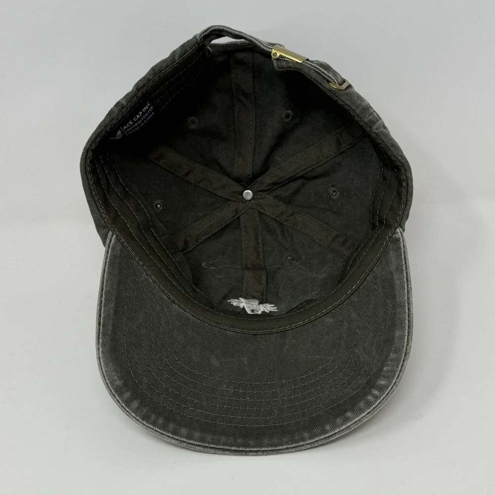 Maui Hawaii Hat Cap Embroidered Palm Tree Graphic Adjustable Strap Back Black‎